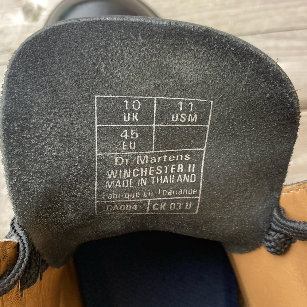 Dr. Martens Winchester II Leather Dress Boots Doc Martens Men’s 11 Black Smooth - Picture 8 of 13